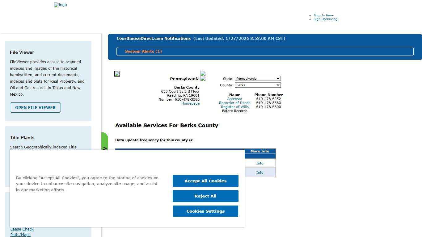 Search Berks County Public Property Records Online CourthouseDirect.com